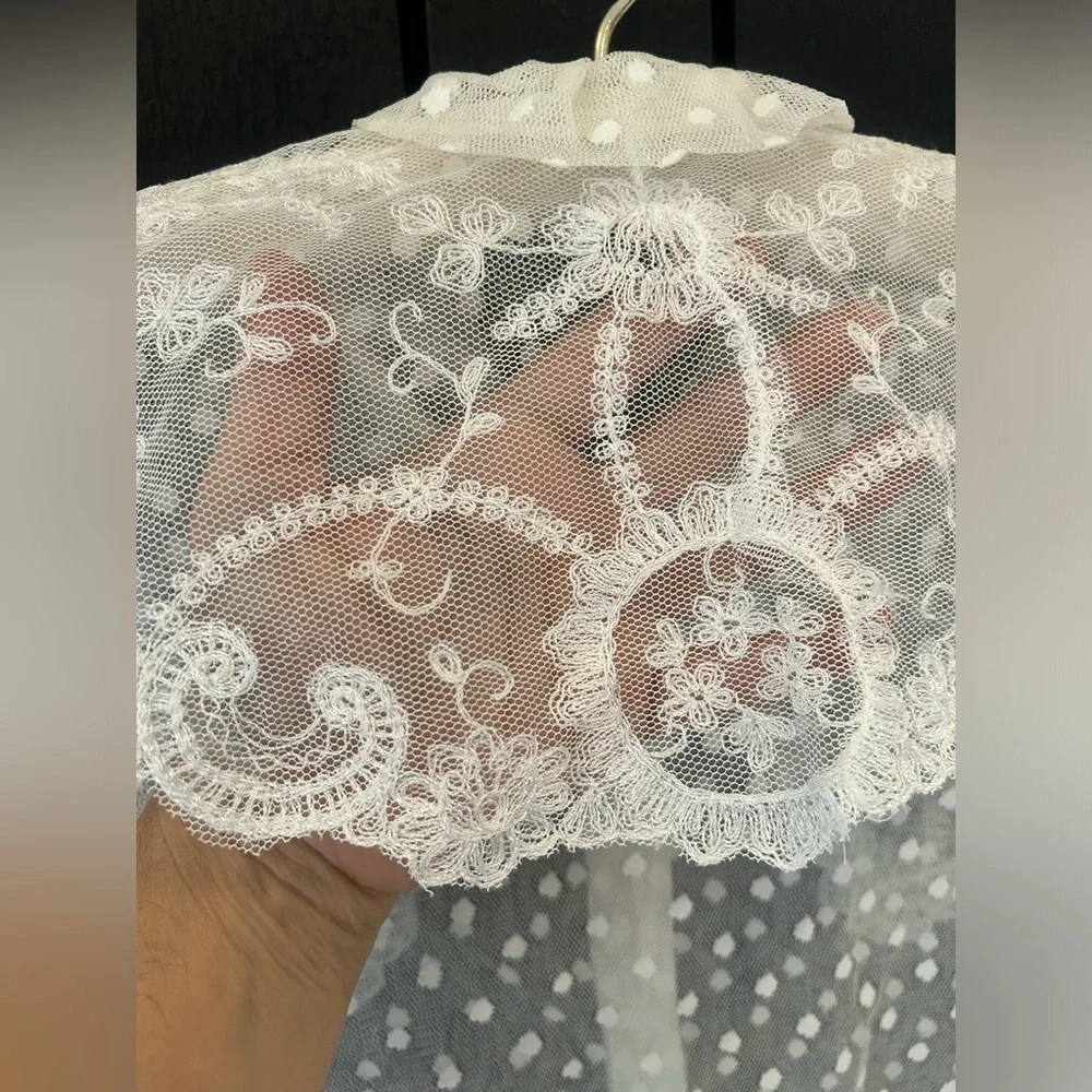 SOLD - Vintage Sheer Lacy Blouse - Picture 11 of 11